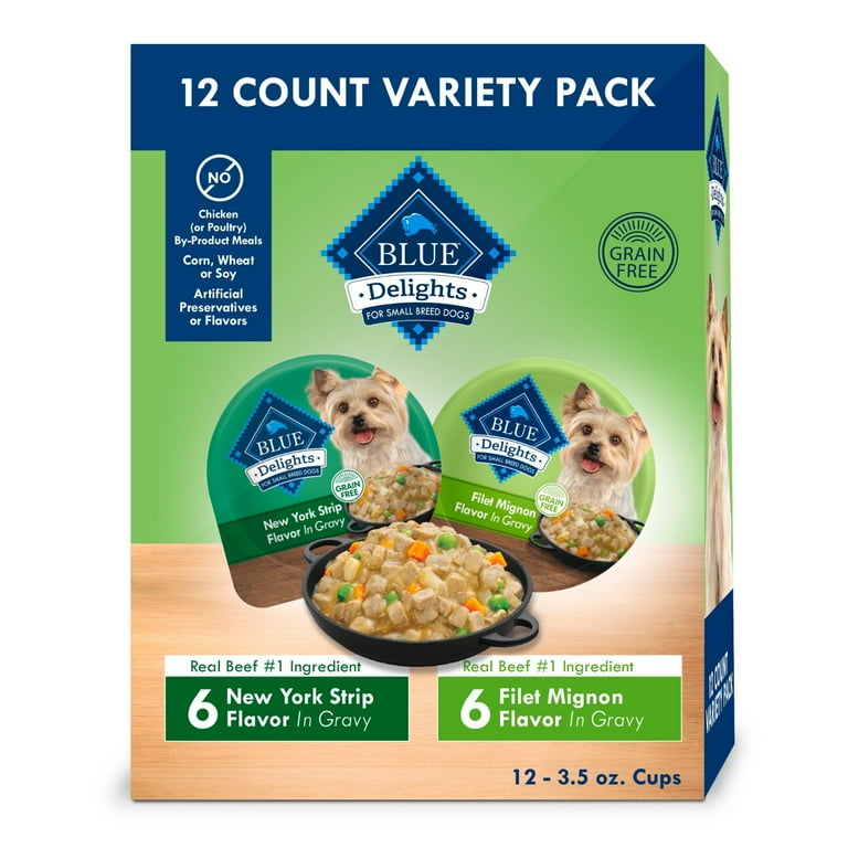 Free Shipping! Blue Buffalo Small Breed Wet Dog Food Variety Pack