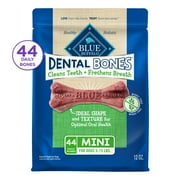 Blue Buffalo Dental Bones Mini Natural Dental Chew Dog Treats, 12-oz. Bag