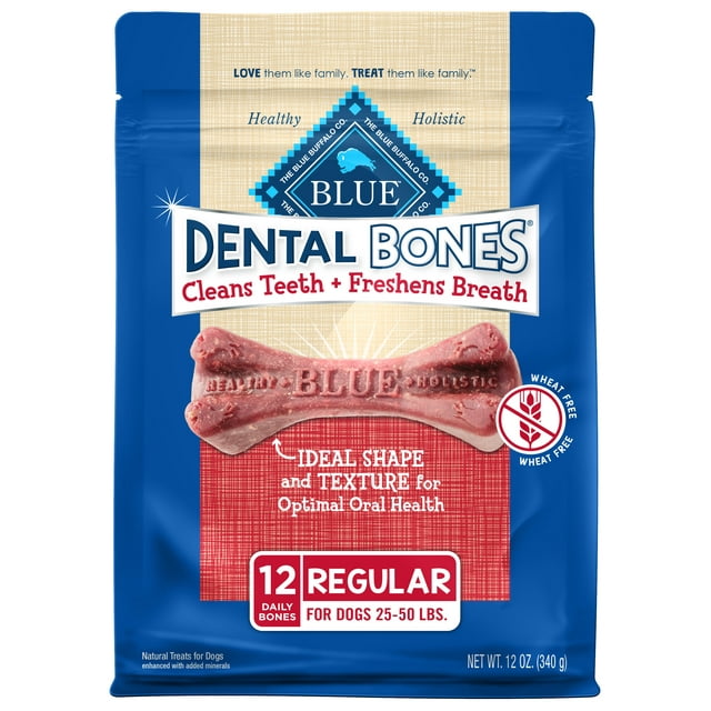 Blue Buffalo Dental Bones Regular (2550 lbs) Dental Treats for Adult