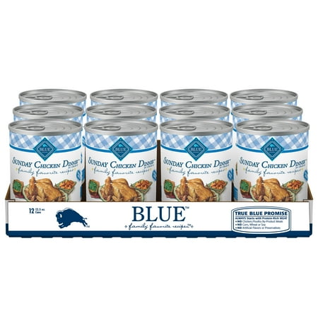 Blue Buffalo Family Favorites Natural Adult Wet Dog Food, Sunday Chicken 12.5-oz can (Pack of 12)