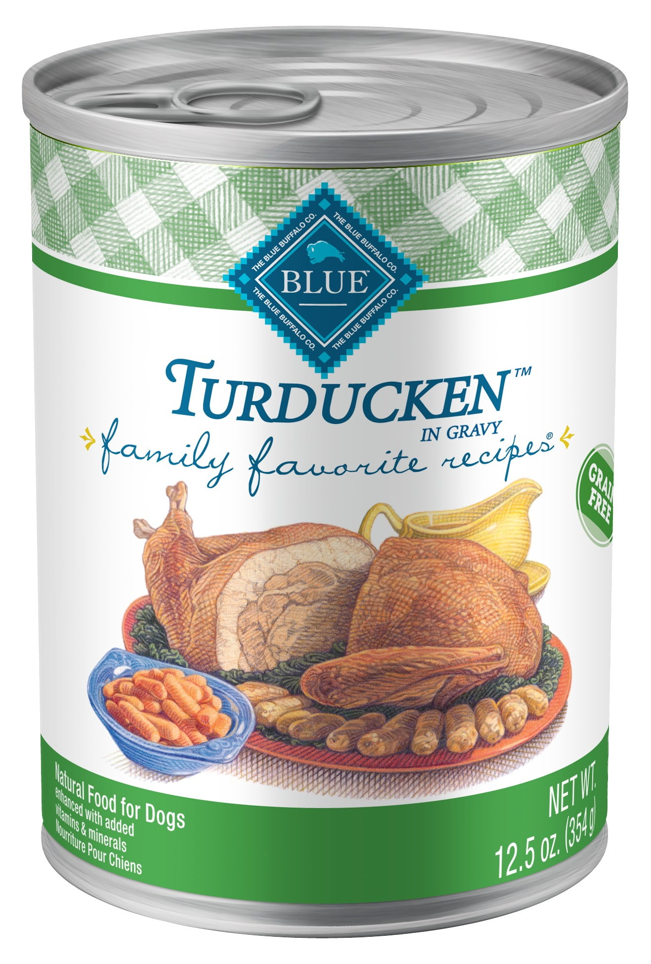 Blue Buffalo Family Favorites Natural Adult Wet Dog Food, Turducken 12.