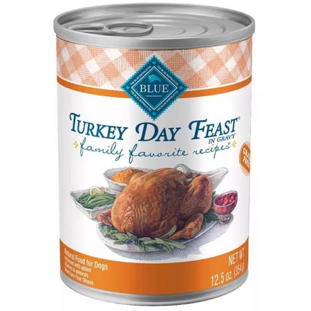 Blue Buffalo Family Favorites Turkey Day Feast Canned Dog Food 12.5-oz can (Pack of 10)