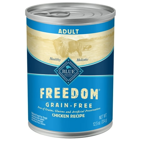 Blue Buffalo Freedom Chicken Pate Wet Dog Food for Adult Dogs, Grain-Free, 12.5 oz. Can