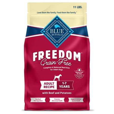 Blue Buffalo Freedom Grain-Free Natural Adult Dry Dog Food, Beef & Potatoes, 11-lb. Bag
