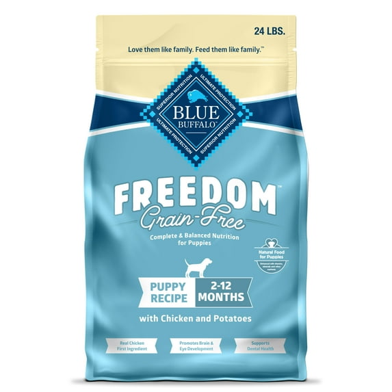 Blue Buffalo Freedom Grain-Free Puppy Dry Dog Food with DHA, Chicken & Potatoes, 24-lb. Bag