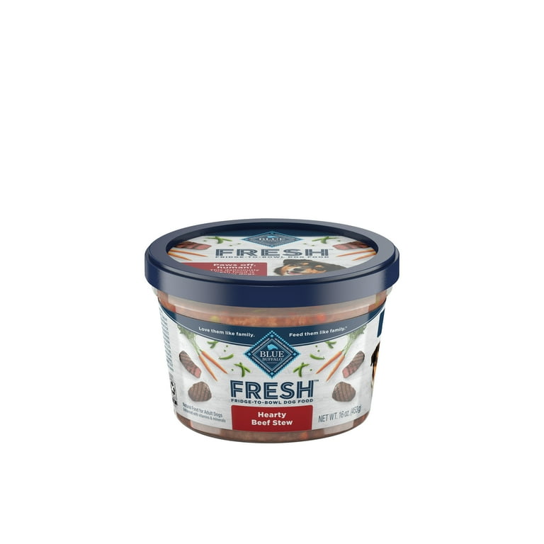 Blue Buffalo Fresh Dog Food Hearty Beef Stew 16 oz tub Walmart