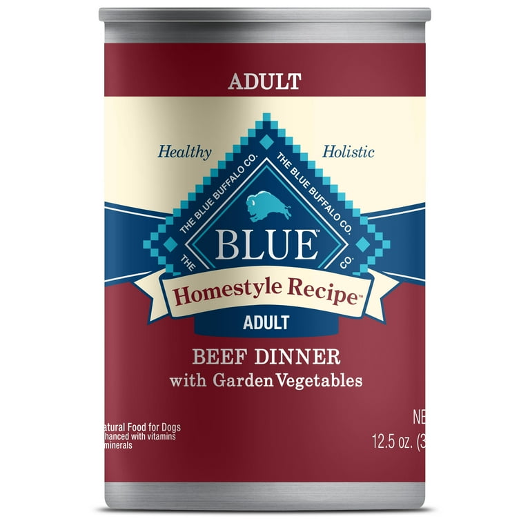 Blue Buffalo Homestyle Recipe Adult Wet Dog Food Beef Dinner 12.5 oz. Can