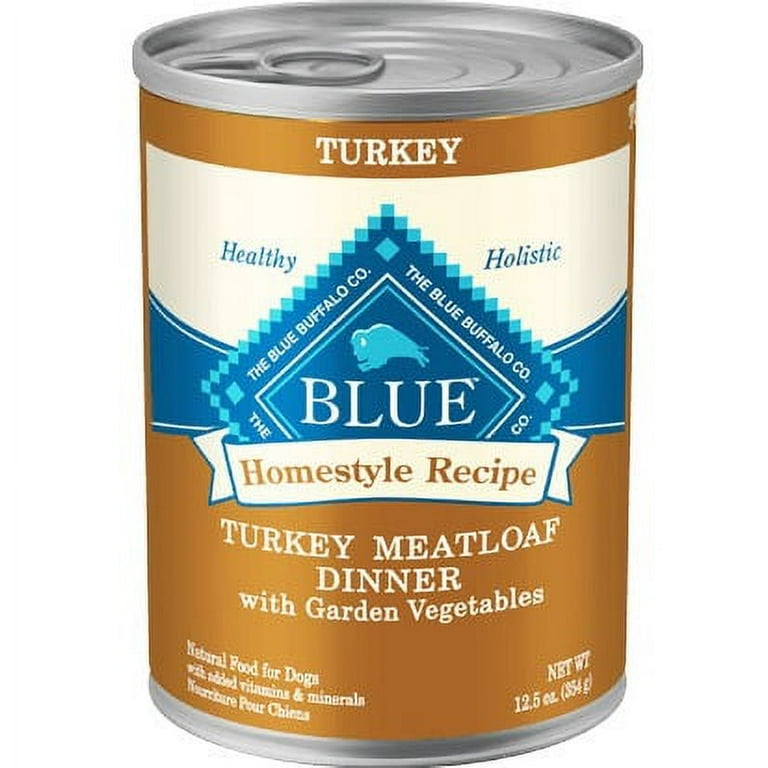 Blue Buffalo Homestyle Natural Adult Wet Dog Food Turkey Meatloaf 12.5 oz Pack of 12 Walmart