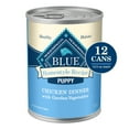 thumbnail image 1 of Blue Buffalo Homestyle Recipe Puppy Wet Dog Food, Chicken Dinner, 12.5-oz. Cans (12 count), 1 of 17
