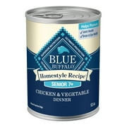 Blue Buffalo Homestyle Recipe Senior Wet Dog Food, Chicken Dinner, 12.5-oz. Can