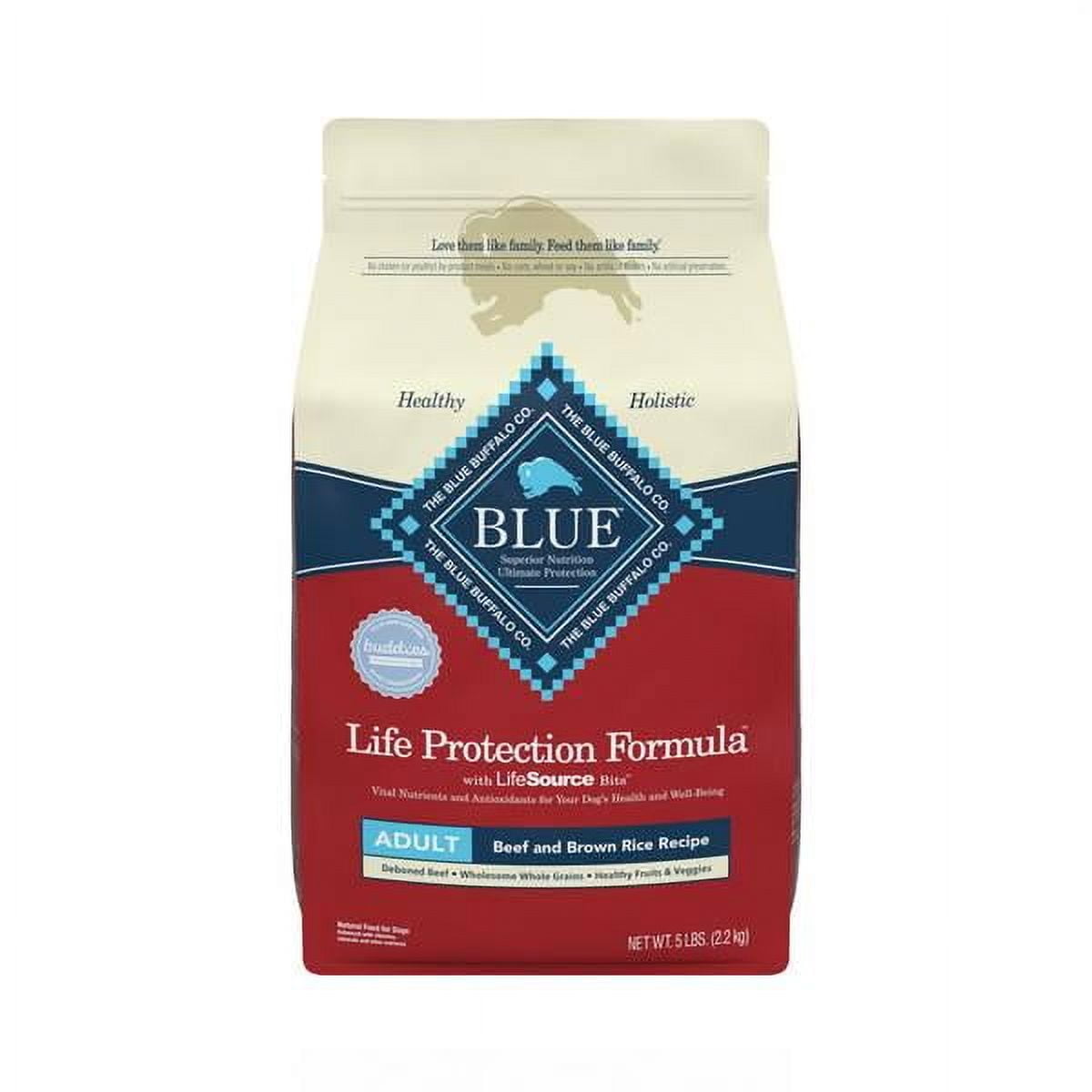 Blue Buffalo Adult Chicken and Brown Rice Dry Dog Food, 5 lbs