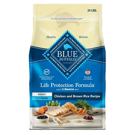 Blue Buffalo Life Protection Formula Adult Chicken & Brown Rice Recipe Dry Dog Food 24lb