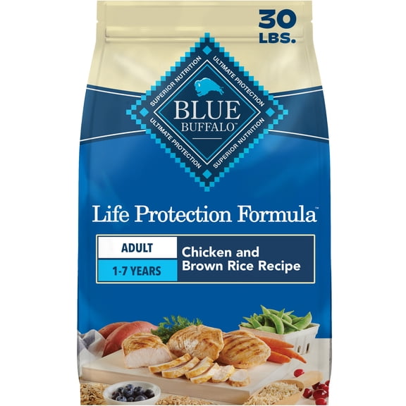 Blue Buffalo Life Protection Formula Adult Dry Dog Food Chicken & Brown Rice 30lb Bag