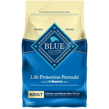 Blue Buffalo Life Protection Formula Chicken and Brown Rice Dry Dog Food for Adult Dogs, Whole Grain, 3 lb. Bag