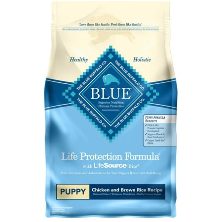Blue Buffalo Life Protection Formula Chicken and Brown Rice Dry Dog Food for Puppies, Whole Grain, 6 lb. Bag