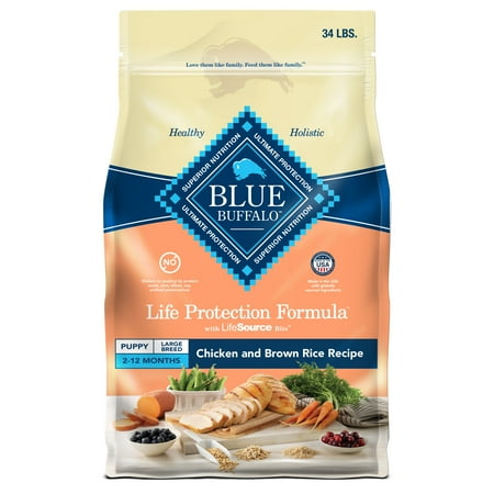 Blue Buffalo Life Protection Formula Large Breed Dry Puppy Food, Chicken & Rice, 34 lbs.