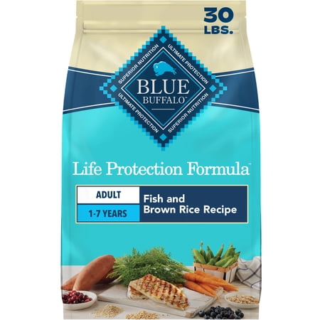 Blue Buffalo Life Protection Formula Adult Dry Dog Food Fish & Brown Rice 30lb Bag