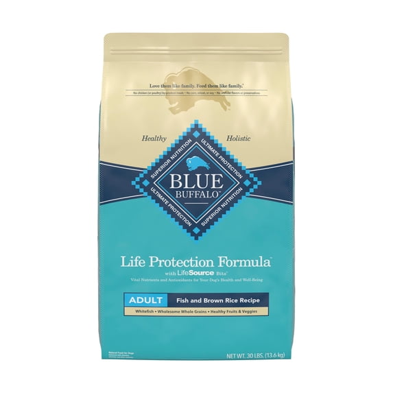 Blue Buffalo Life Protection Formula Adult Dry Dog Food, Beef & Brown Rice, 30lb Bag