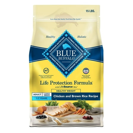 Blue Buffalo Life Protection Formula Healthy Weight Adult Dry Dog Food, Chicken, 15-lb Bag