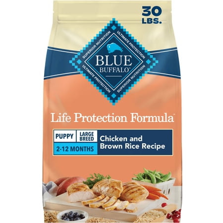 Blue Buffalo Life Protection Large Breed Puppy Dry Dog Food Chicken & Brown Rice 30lb Bag