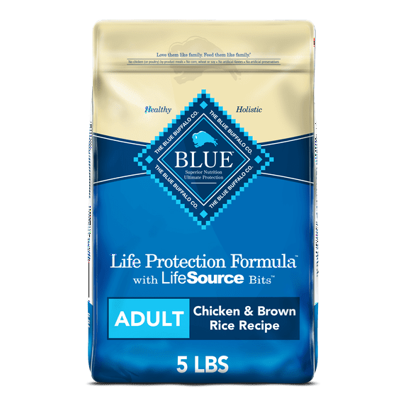 Blue Buffalo Life Protection Formula Natural Adult Dry Dog Food, Chicken and Brown Rice 5 lb. Bag