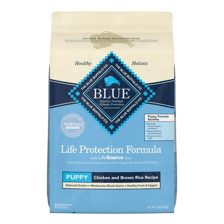 Blue Buffalo Life Protection Formula Natural Puppy Dry Dog Food, Chicken and Brown Rice 15 lb.