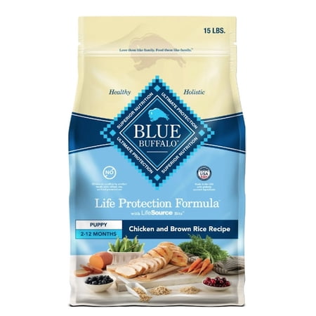 Blue Buffalo Life Protection Formula Puppy Dry Dog Food 15 lbs (Pack of 10)