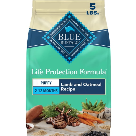 Blue Buffalo Life Protection Formula Puppy Dry Dog Food Lamb & Oatmeal 5lb Bag