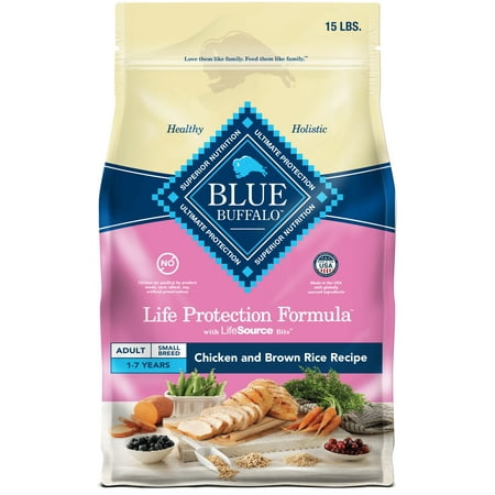 Blue Buffalo Life Protection Formula Adult Small Breed Dry Dog Food, Chicken, 15lb Bag