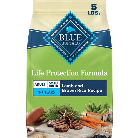Blue Buffalo Life Protection Formula Small Breed Adult Dry Dog Food Lamb & Rice 5lb Bag