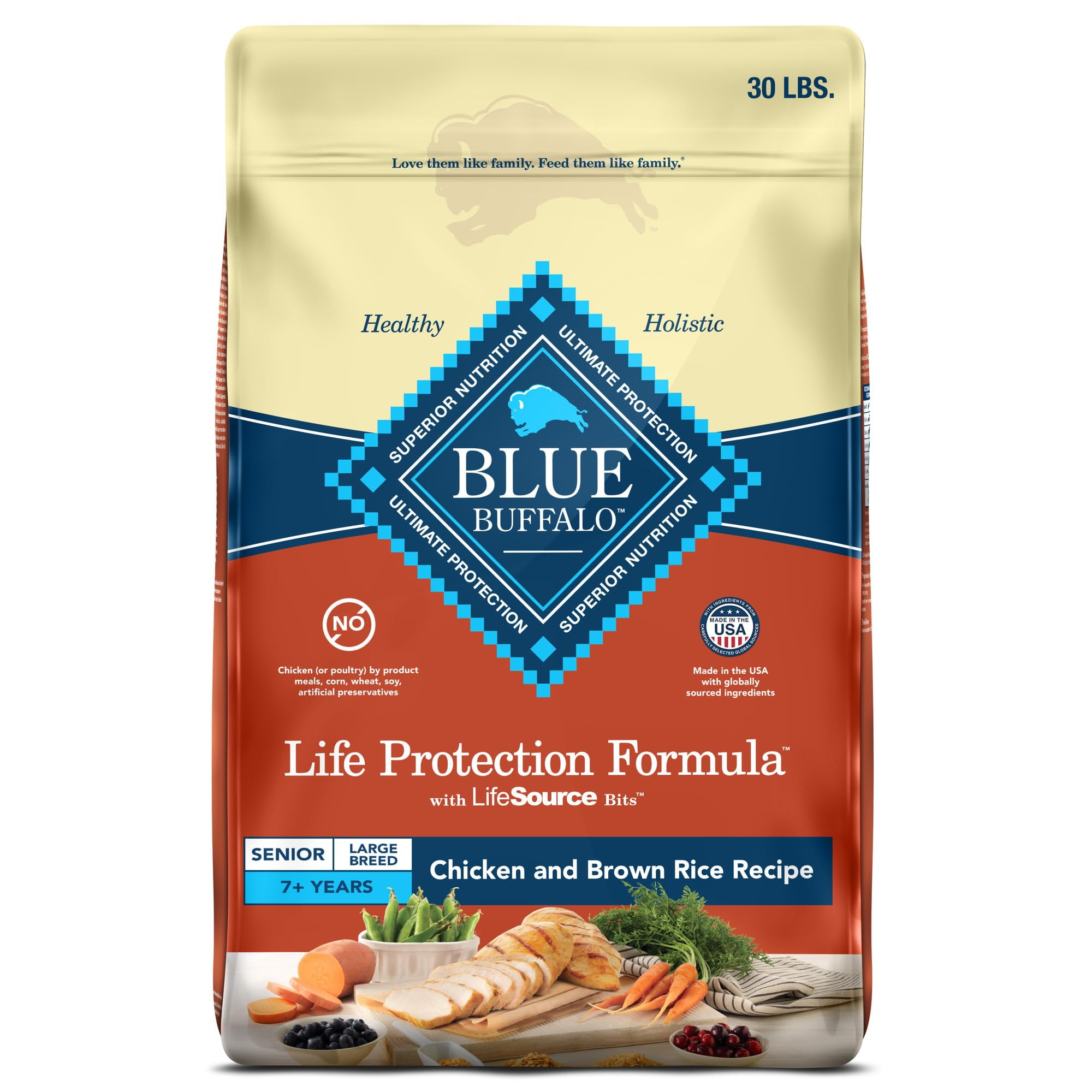 Blue Buffalo Life Protection OIF8 Formula Large Breed Senior Dry Dog