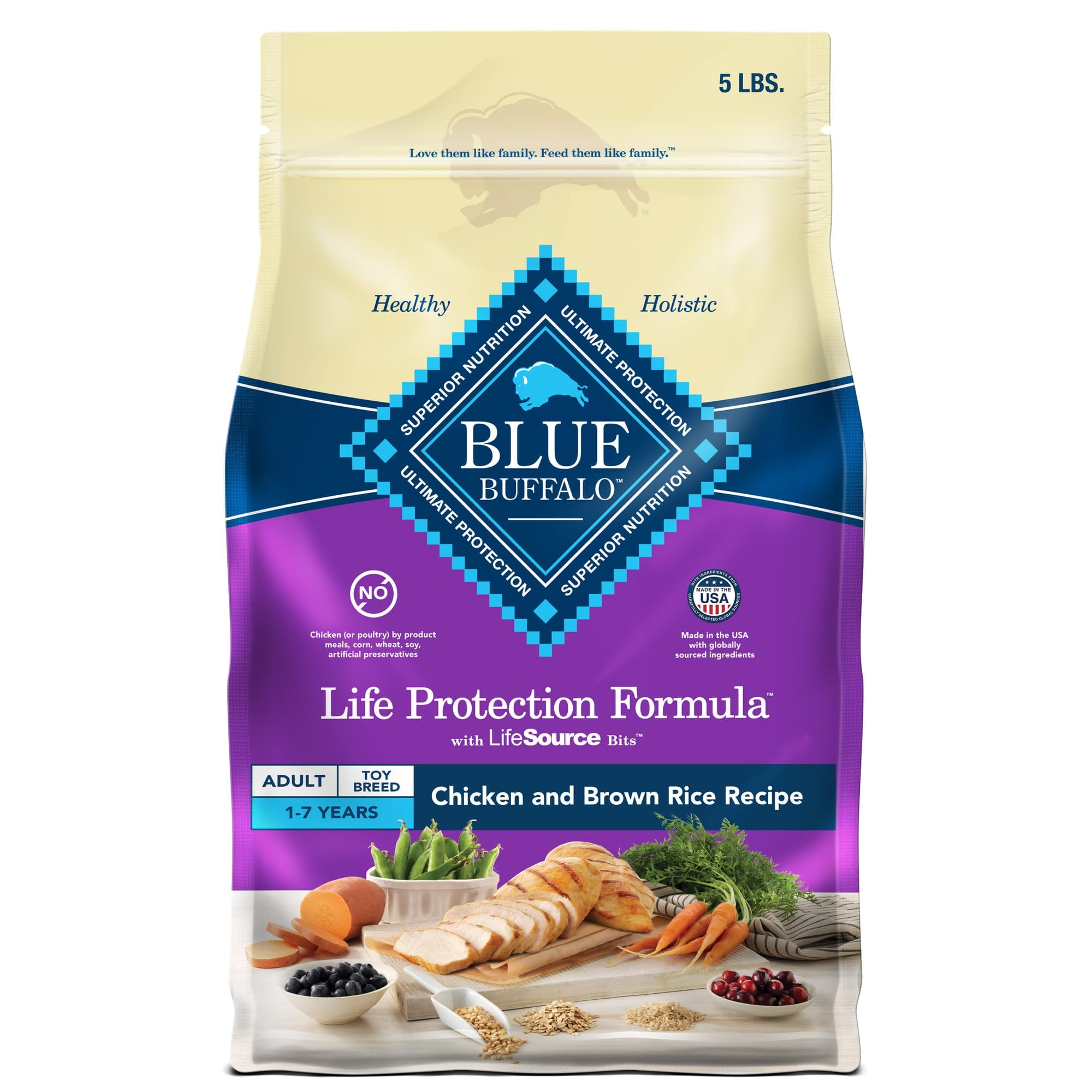 Blue Buffalo Life Protection YPF5 Formula Toy Breed Adult Dry Dog Food