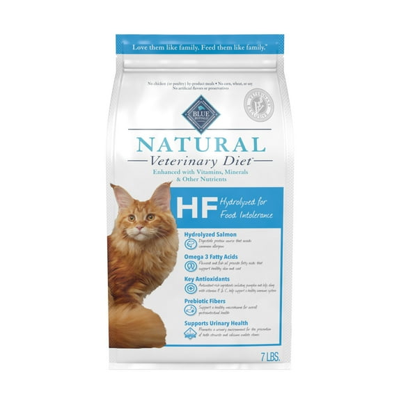 Blue Buffalo Natural Veterinary Diet HF Hydrolyzed Food Intolerance Dry Cat Food, Salmon