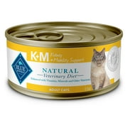 Blue Buffalo Natural Veterinary Diet K+M Kidney + Mobility Wet Cat Food, Chicken, 5.5-oz. Can