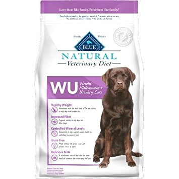 Blue Buffalo Natural Veterinary Diet W+U Weight Management + Urinary Care Dry Dog Food, Chicken 6-lb bag