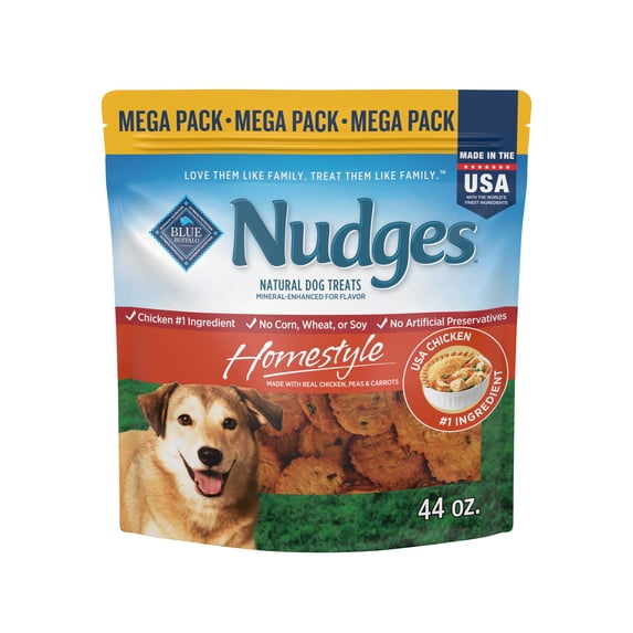 Blue Buffalo Nudges, Natural Dog Treats, Chicken Pot Pie Recipe, 44oz Bag