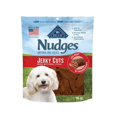 Blue Buffalo Nudges Jerky Cuts Dog Treats Made with Real Steak, 16-oz. Bag