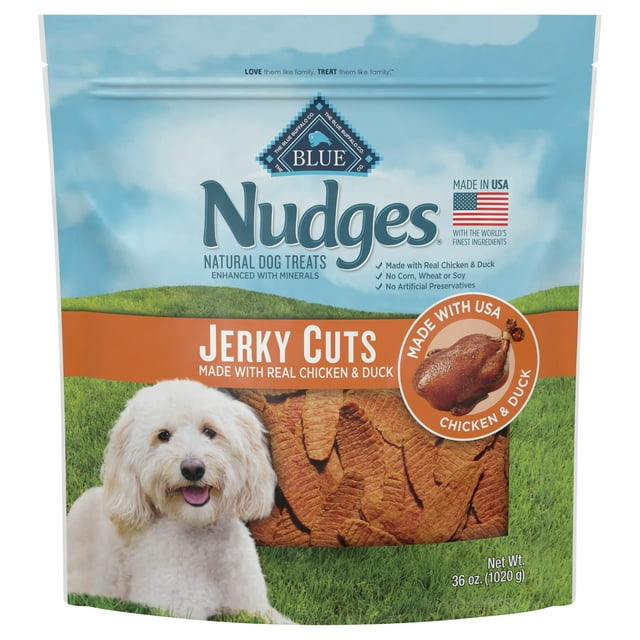 Blue Buffalo Nudges Jerky Cuts Natural Dog Treats Chicken and Duck