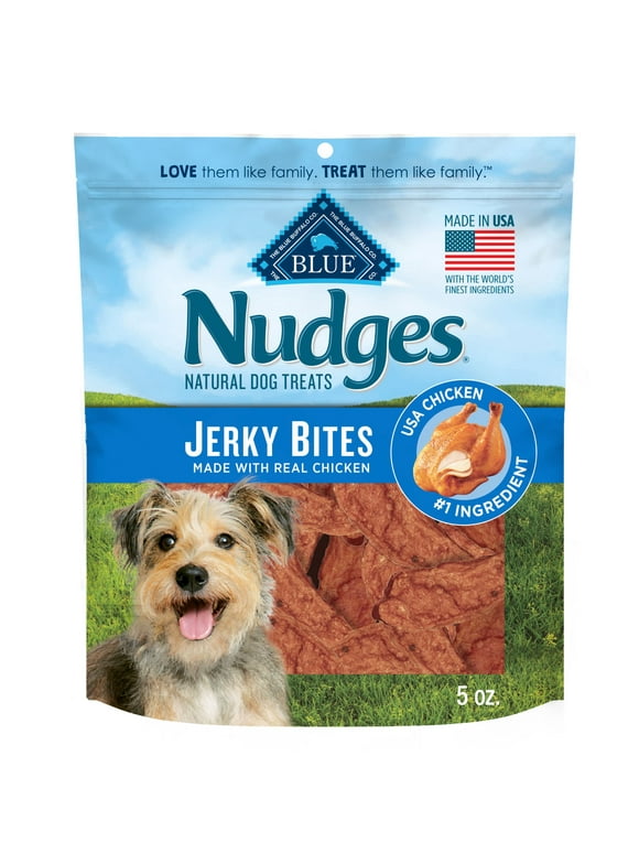 Blue Buffalo Nudges Tender Jerky Dog Treats, Chicken Recipe, 5-oz. Bag
