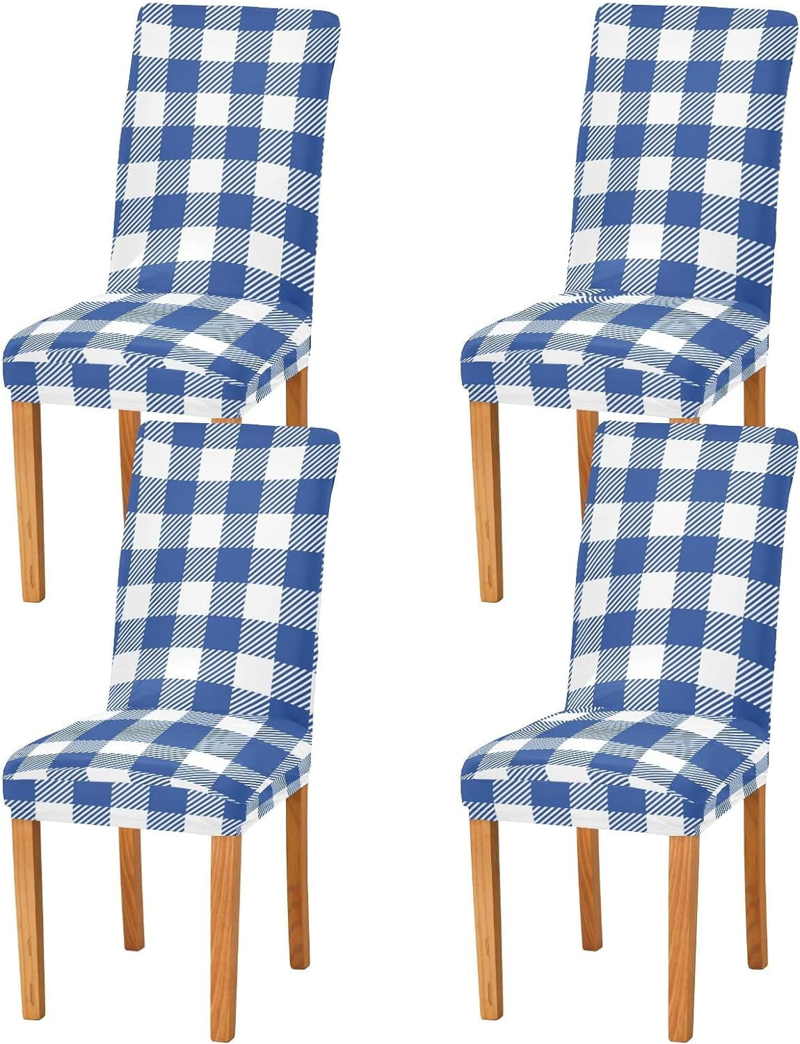 Dining Chair Buffalo Check Chair Slipcover Blue Buffalo Plaid