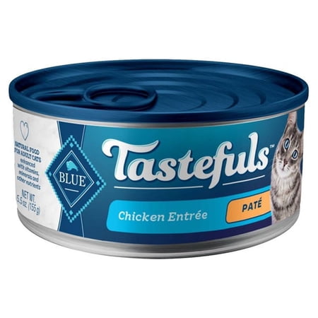 Blue Buffalo Tastefuls Adult Cat Chicken Entree Pate Wet Cat Food (Pack of 4)