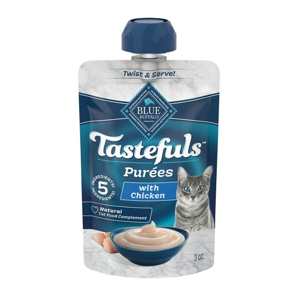 Blue Buffalo Tastefuls Adult Natural Wet Cat Food Pures Pouch Chicken