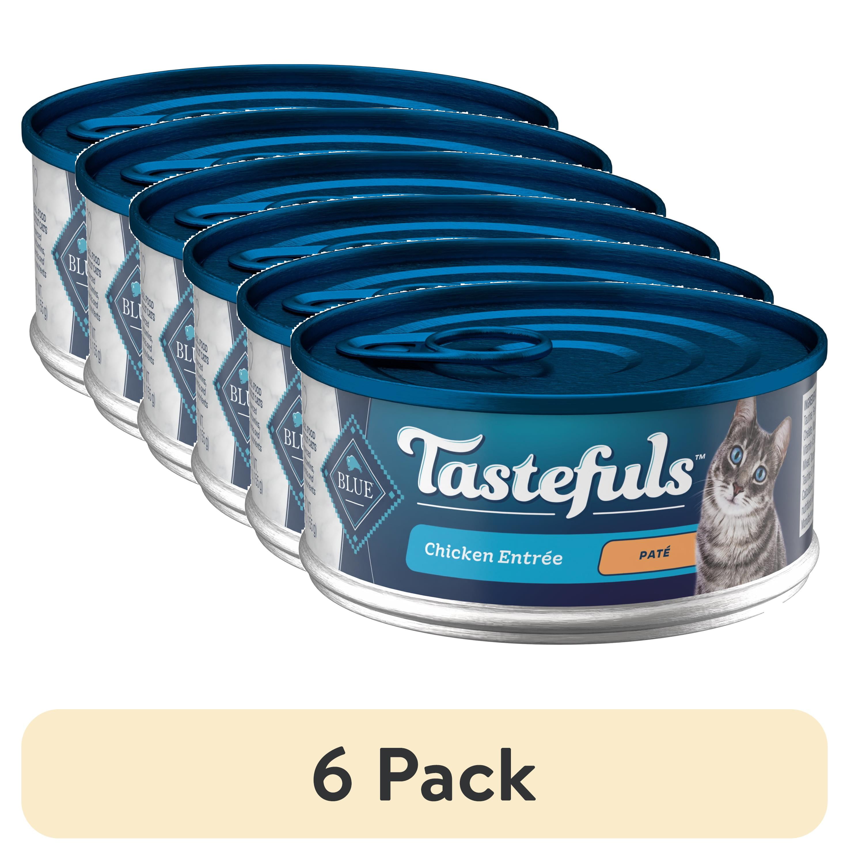 (6 pack) Blue Buffalo Tastefuls Natural Pate Wet Cat Food, Chicken