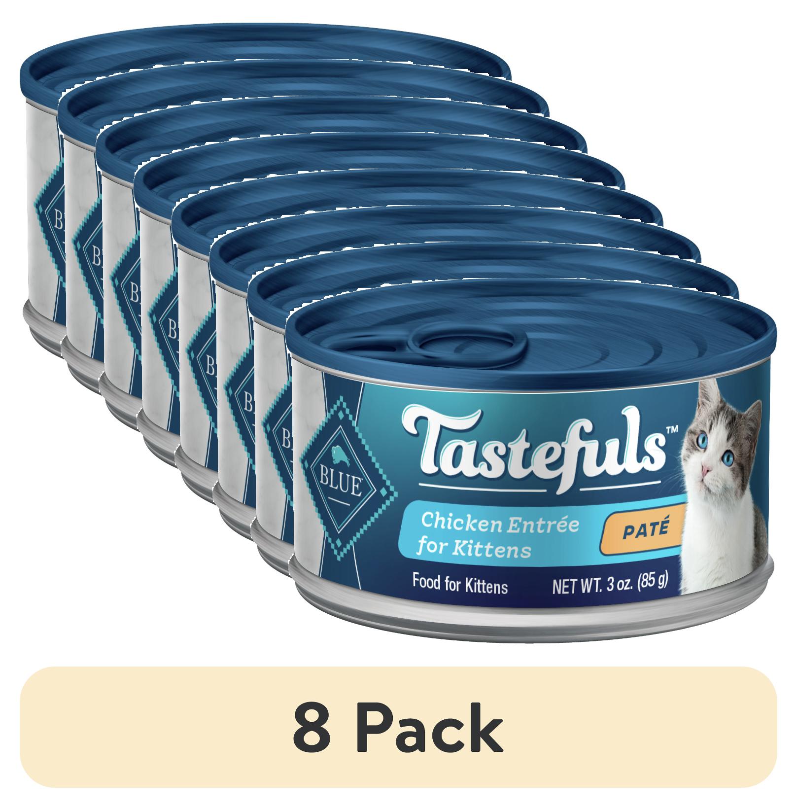 (8 pack) Blue Buffalo Tastefuls Chicken Pate Wet Cat Food for Kittens