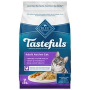 Blue Buffalo Tastefuls Dry Cat Food, Active Adult Cat, Chicken and Brown Rice, 7-lb. Bag