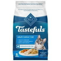 Blue Buffalo Tastefuls Dry Food, Adult Indoor Cat, Chicken and Brown Rice, 5-lb. Bag