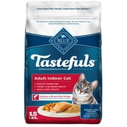 Blue Buffalo Tastefuls Dry Food, Adult Indoor Cat, Salmon and Brown Rice, 15-lb. Bag