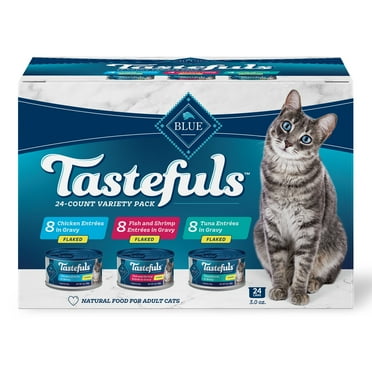 Blue Buffalo Tastefuls Flaked Wet Cat Food 3-Flavor Variety Pack, 3-oz. (12ct, 4 of Each)