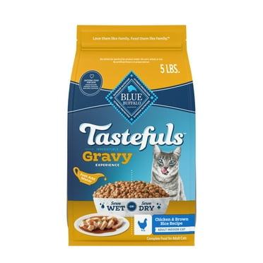 Blue Buffalo Tastefuls Chicken Irresistible Gravy Experience Dry Food for Cats, 5-lb Bag