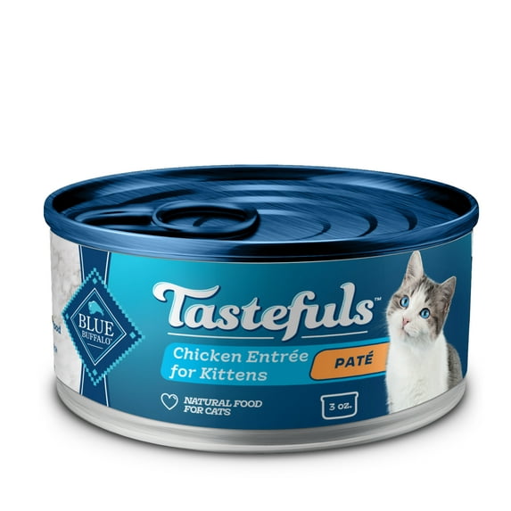 Blue Buffalo Tastefuls Kitten Wet Food Paté, Chicken Entrée 3-oz.